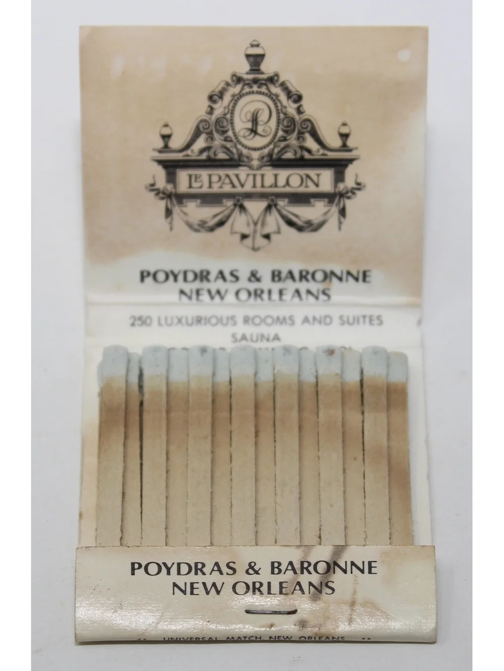 Vintage Matchbook Le Pavillon Hotel Chateaubriand Dining Room New Orleans